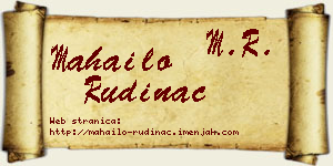 Mahailo Rudinac vizit kartica